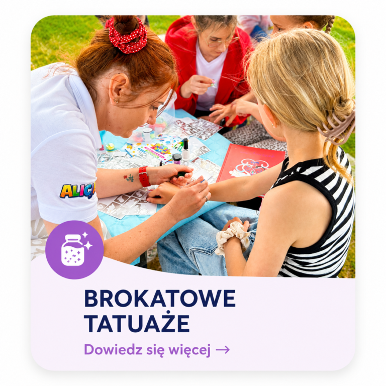 brokatowe tatuaże dla dzieci