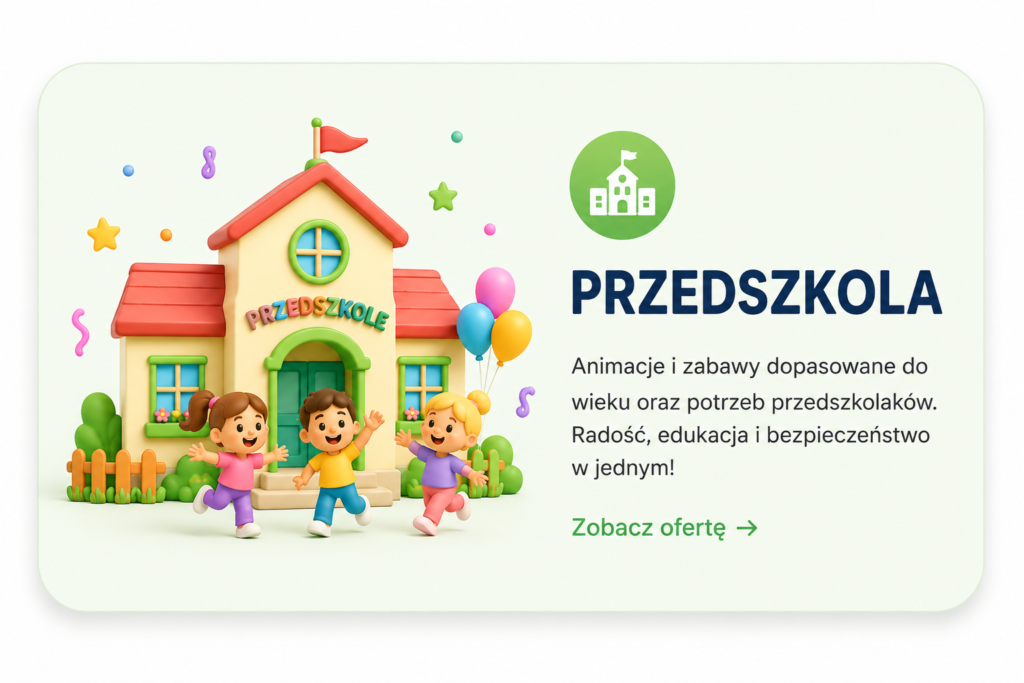animacje dla dzieci w przedszkolach